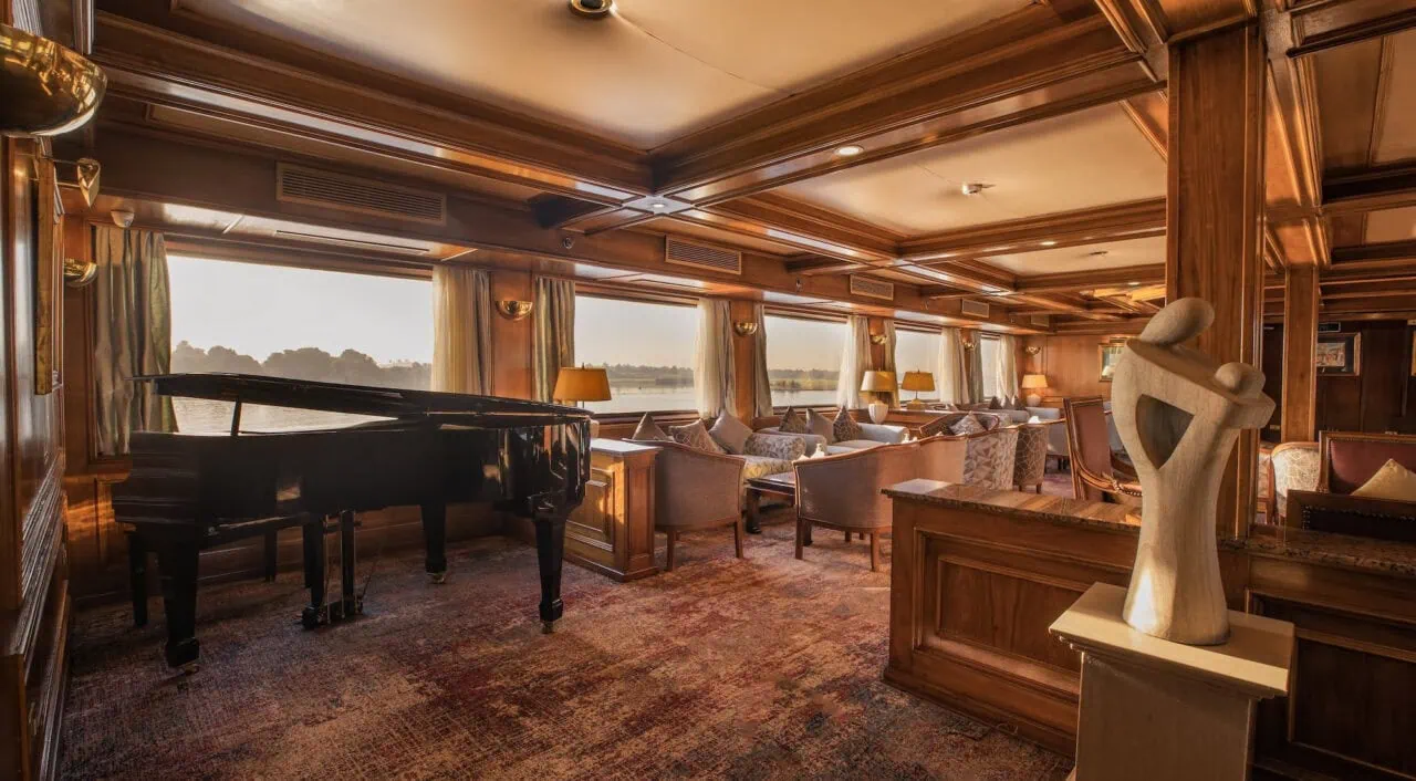 Elegant lounge on MS Salacia with comfortable seating