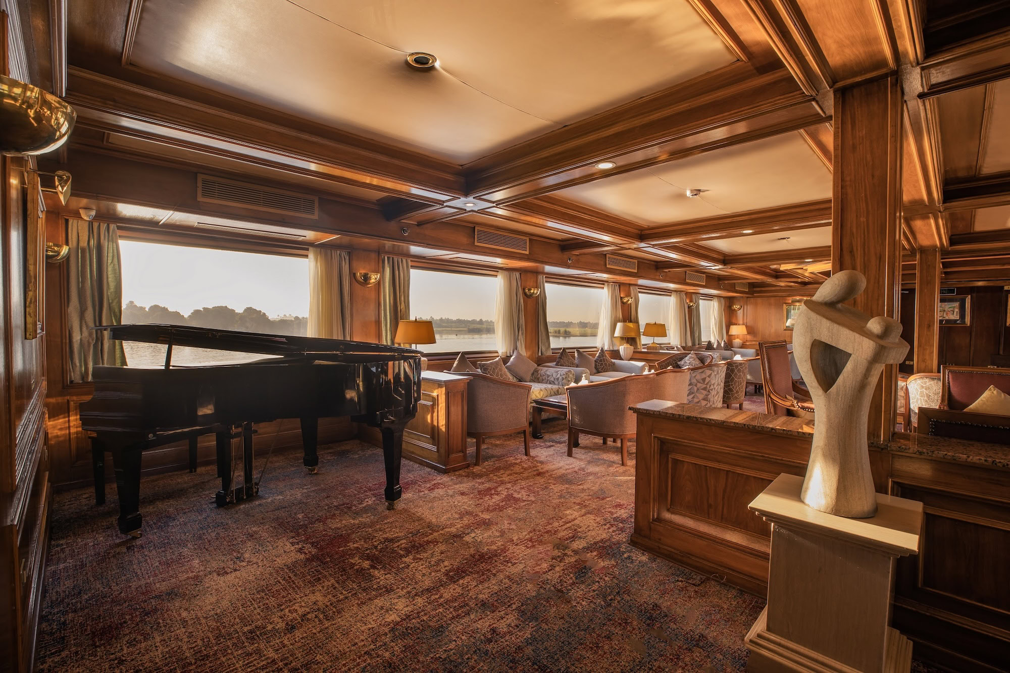 Elegant lounge on MS Salacia with comfortable seating