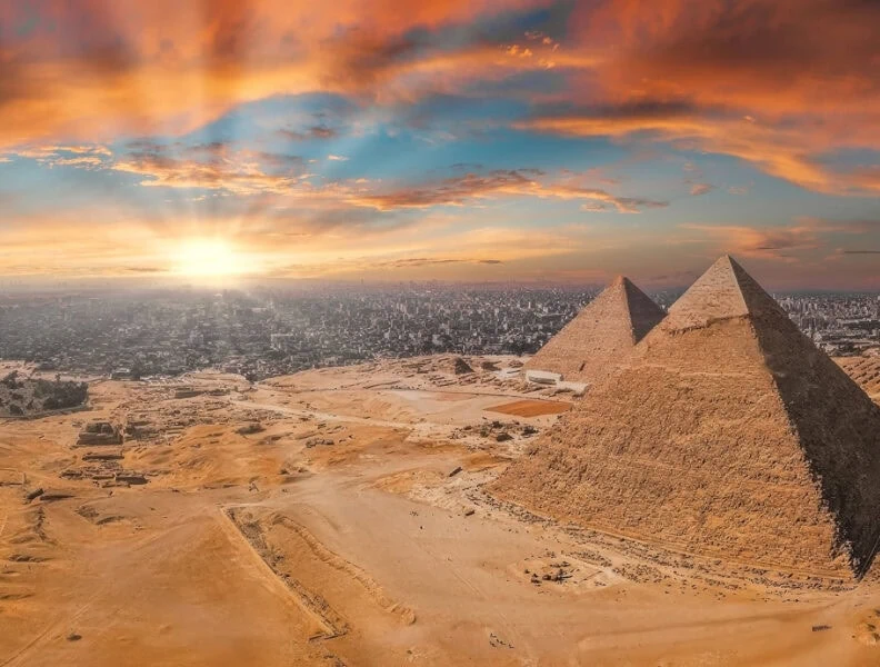 Giza Plateau, aerial view