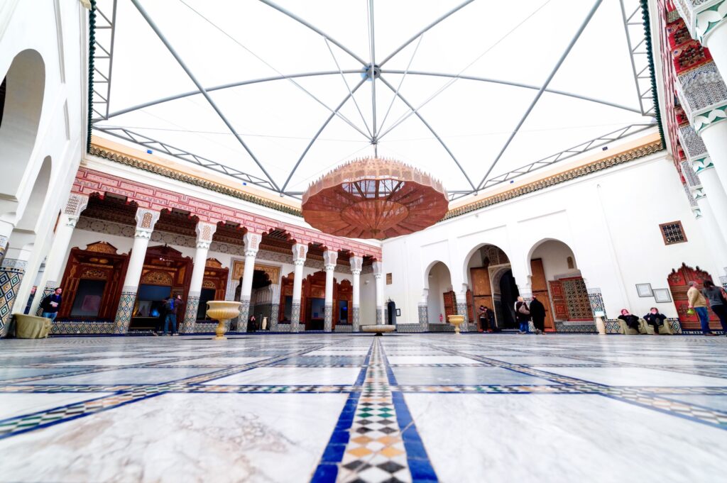 Inside Interior of Marrakech museum located in The Dar Menebhi Palace