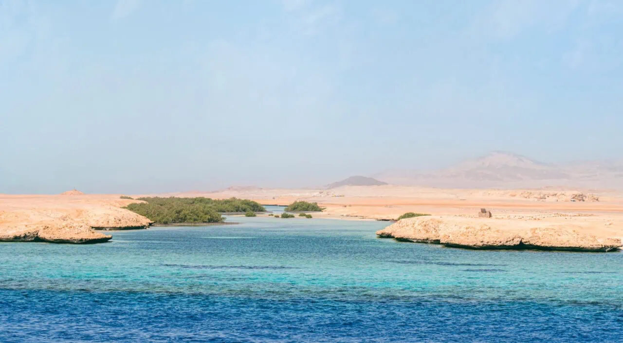 National park Ras Mohammed in Egypt. Sea view