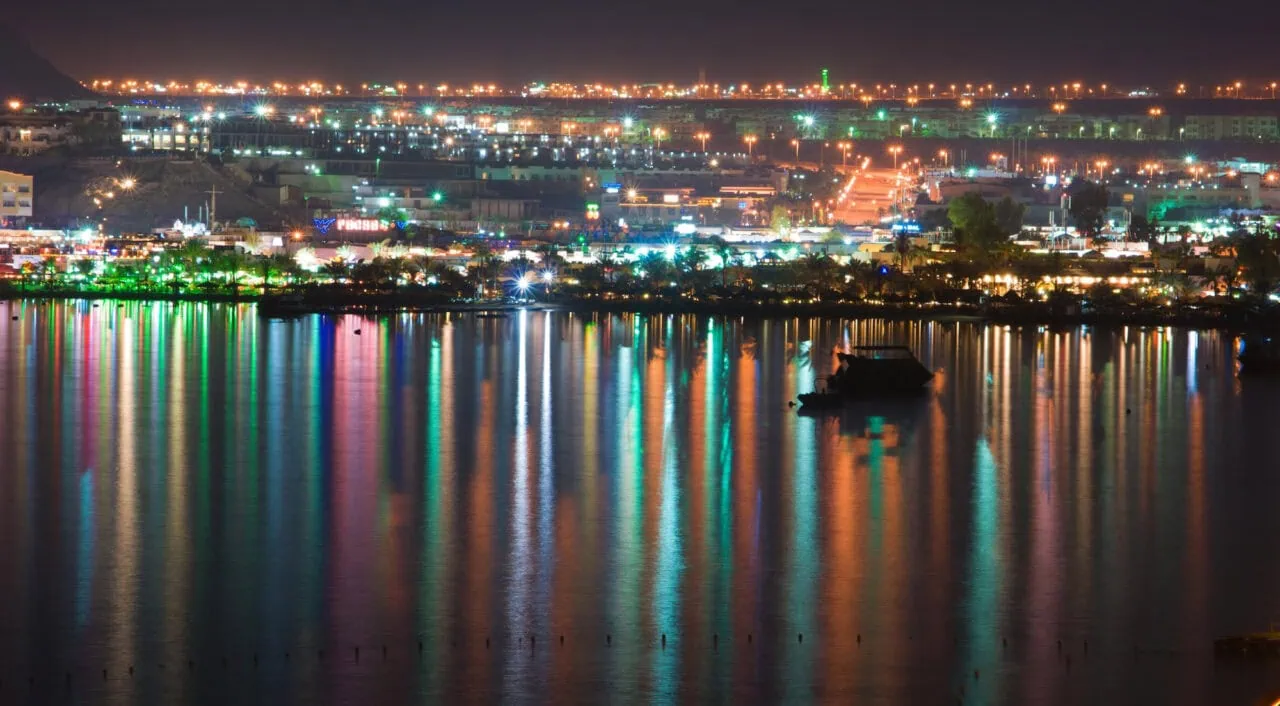 Night view of Naama Bay in Sharm El Sheikh