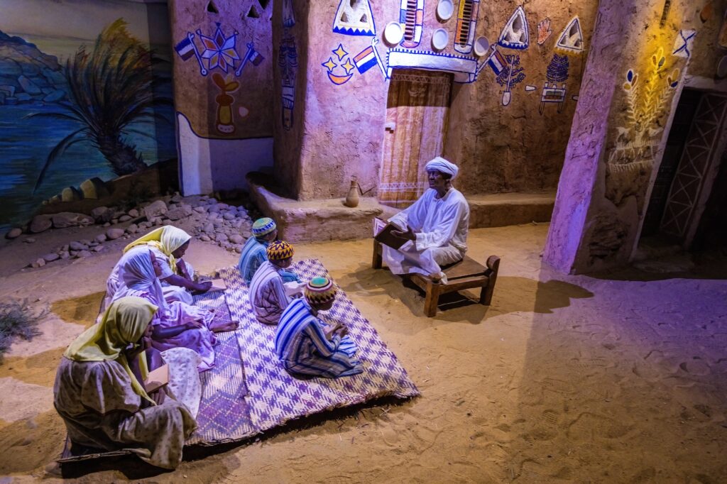 Nubian Museum exhibition hall in Aswan