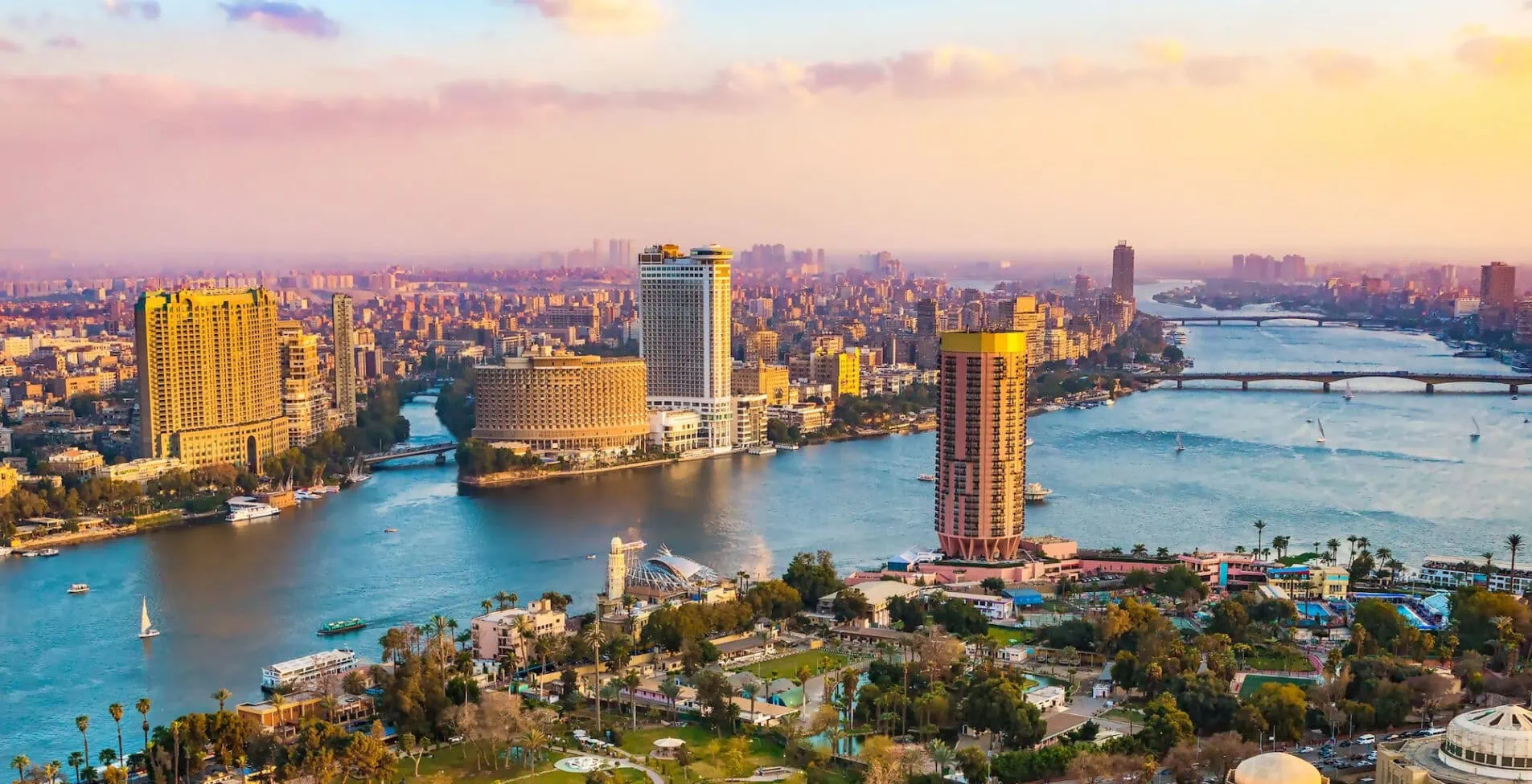 Panorama of Cairo cityscape taken during the sunset from the famous Cairo tower Cairo Egypt 2 1905x976 crop 55 48