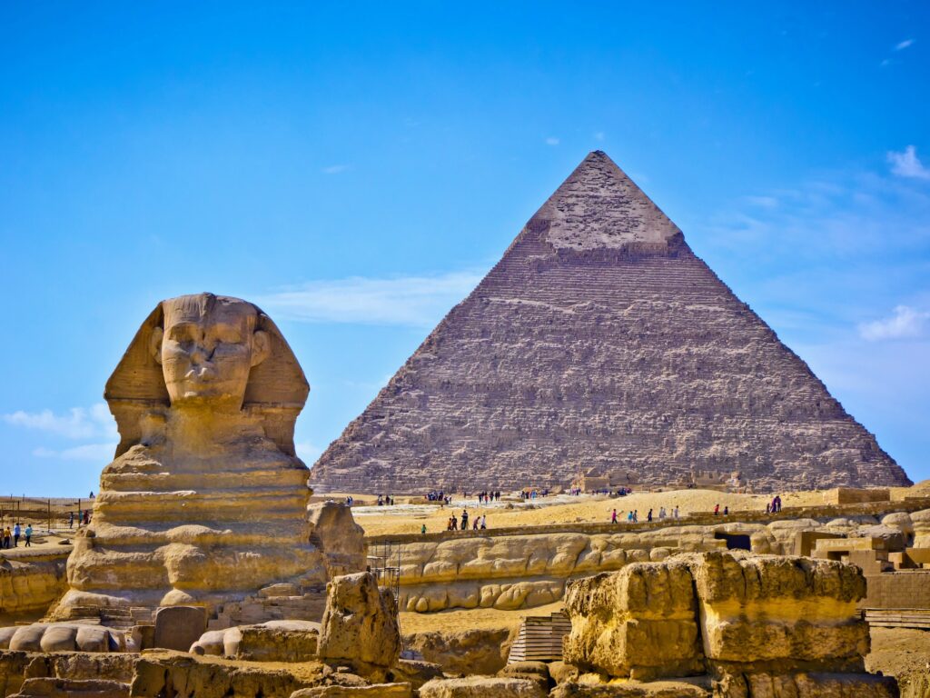 The Great Sphinx and the Pyramid of Khafre, Giza