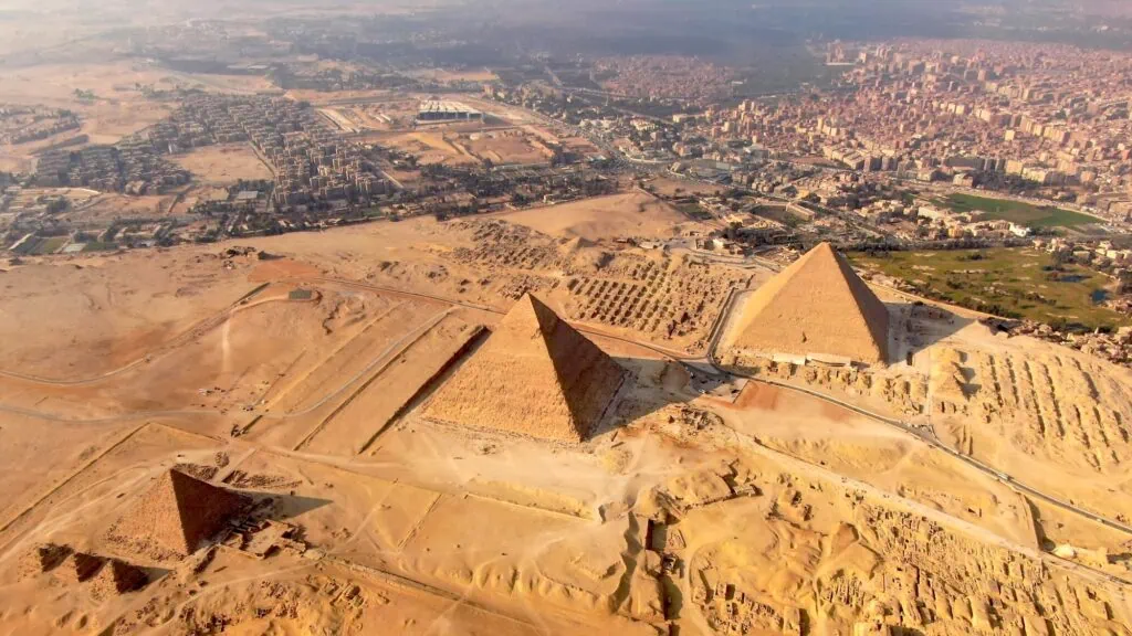 Pyramids of Giza, Giza Plateau, Sphinx - All in one aerial