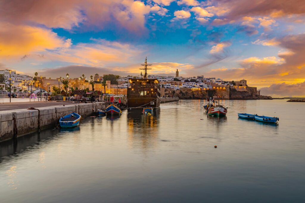 Kasbah of the Udayas in Rabat, Morocco – iconic fortress and one of the foremost Rabat attractions, overlooking the Atlantic Ocean at the mouth of the Bou Regreg River
