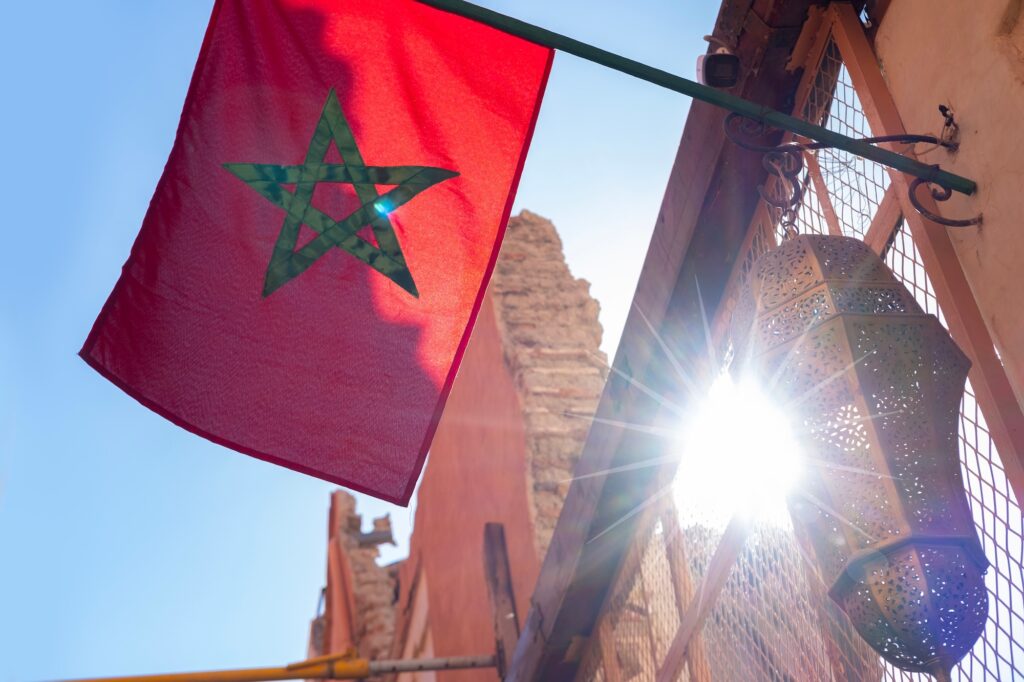 Red national Moroccan Flag