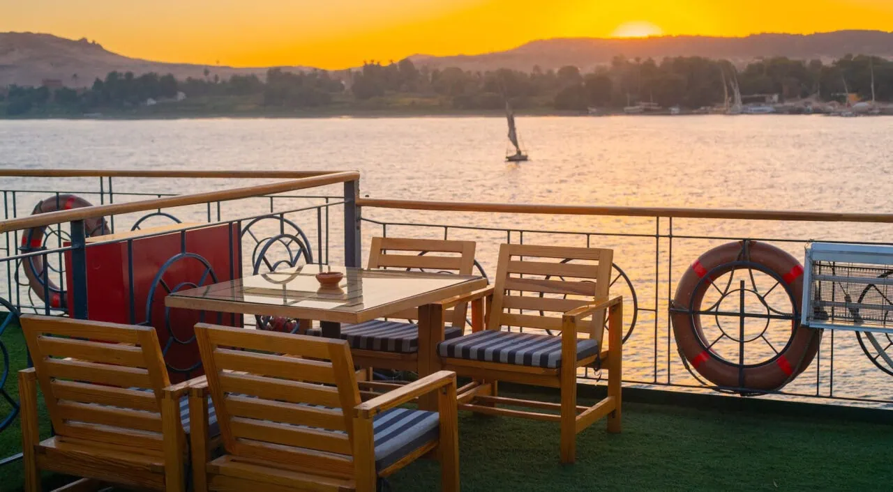 View of the Nile from a cruise ship