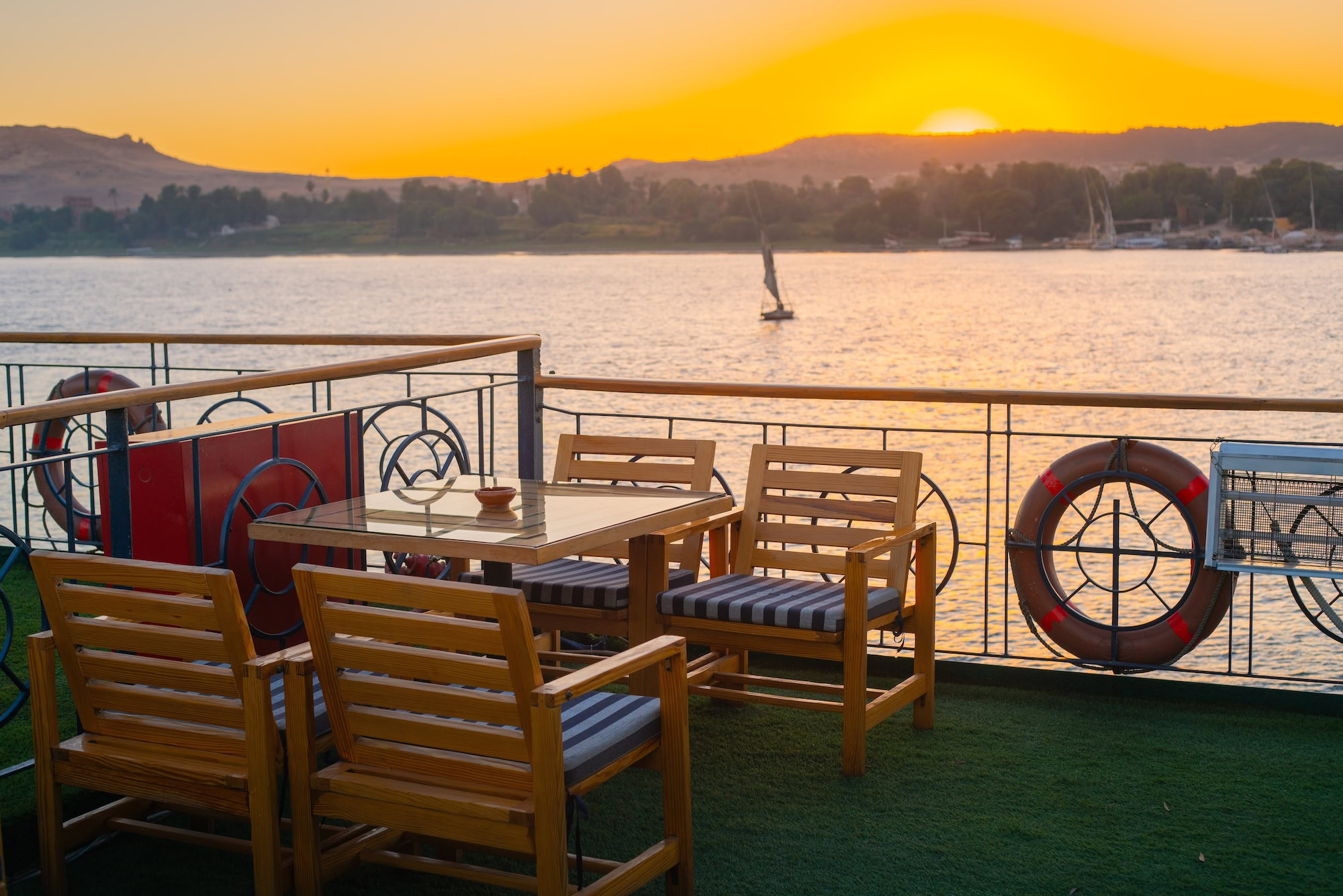 View of the Nile from a cruise ship