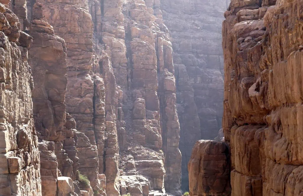 Rocks Wadi Mujib -- national park located in area of Dead sea, Jordan