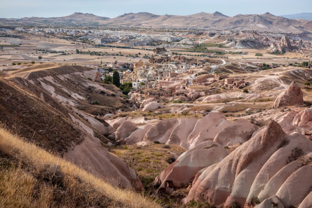 Rose Valley cliffs and rock formations near Çavuşin