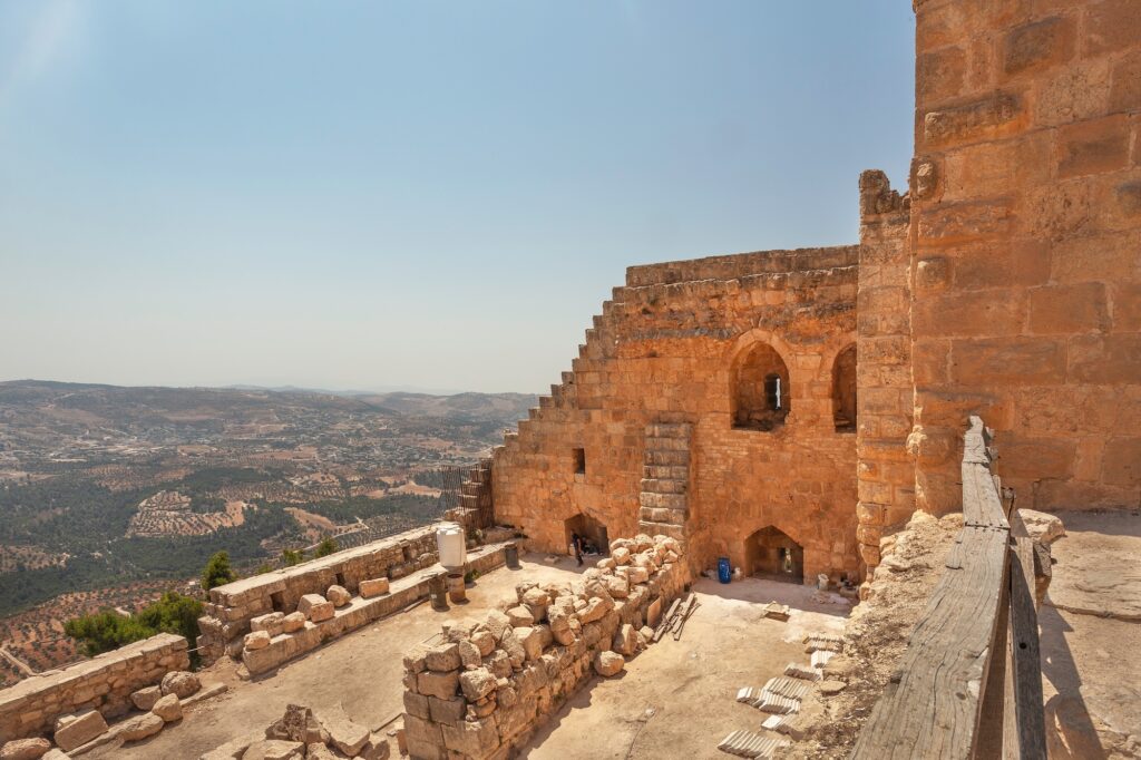 Ruins in interior of Ajloun Castle
