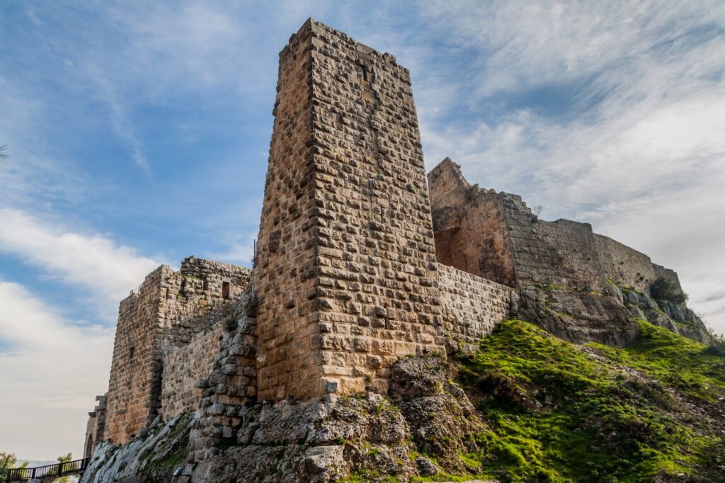 Ruins of Rabad castle in Ajloun Jordan