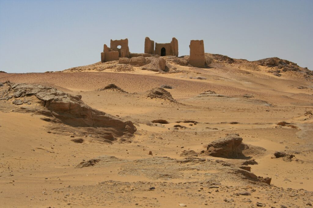 Ruins of the Roman fortress at Qasr Dush