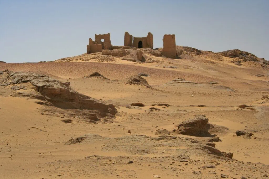 Ruins of the Roman fortress at Qasr Dush