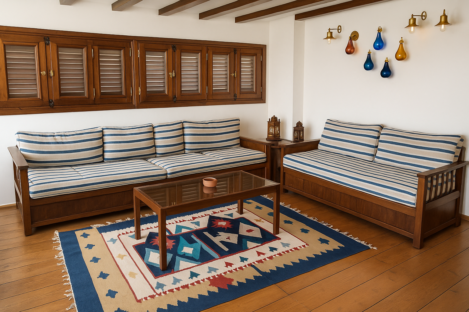 Relaxing deck area on Sai Dahabiya Nile Cruise