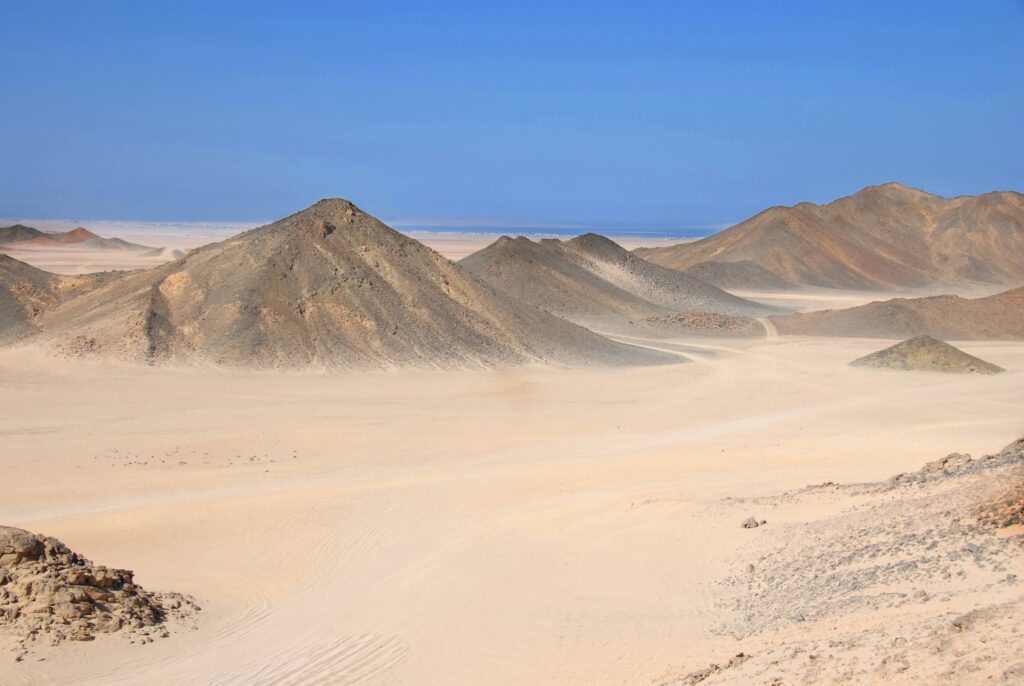 Sahara dry desert by Hurghada Egypt