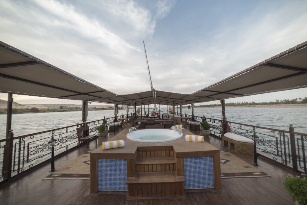 Sonesta Amirat Dahabeya nile cruise ship Jacuzzi Dahabeya Amirat 4
