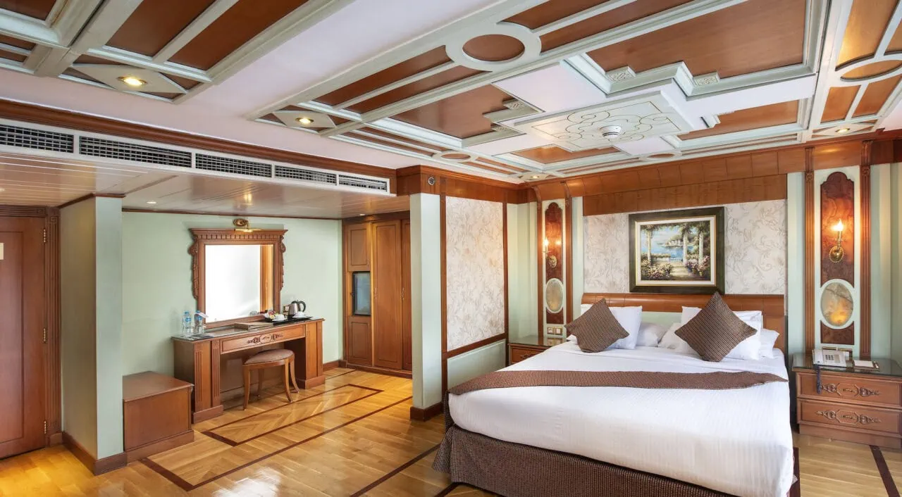 Comfortable cabin on Sonesta Saint George with modern décor