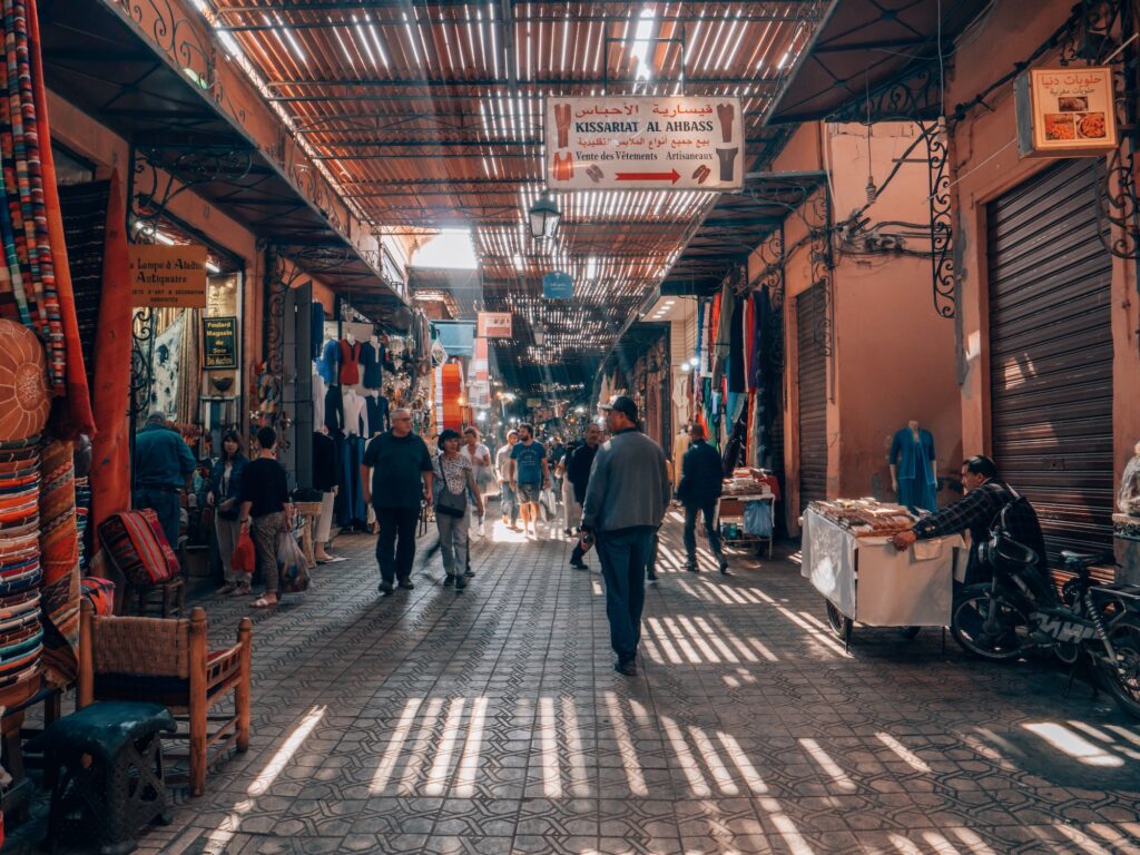 Souk Semmarine the biggest Souk in Marrakech Morocco