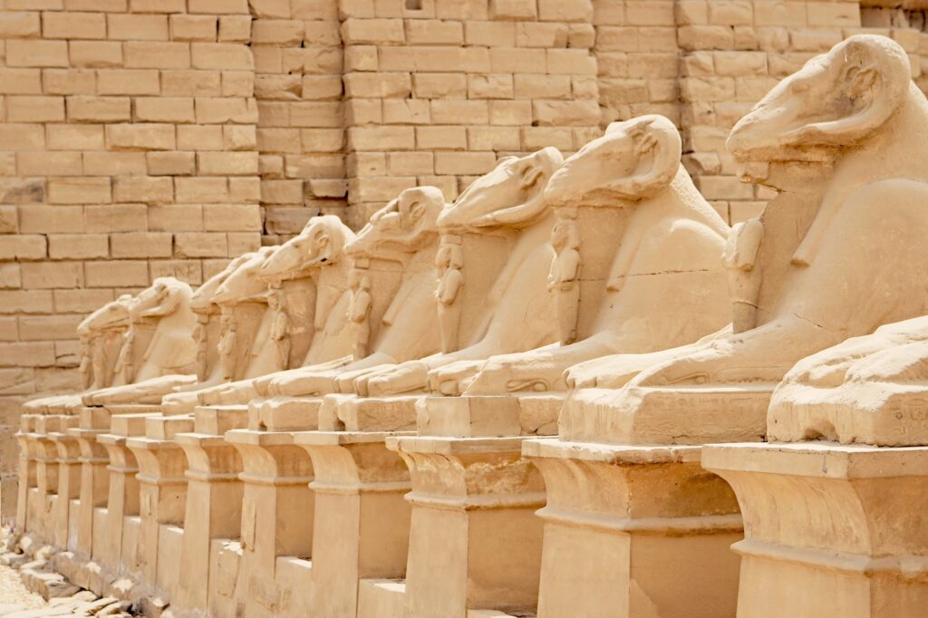 Sphinxes Avenue in Luxor Karnak