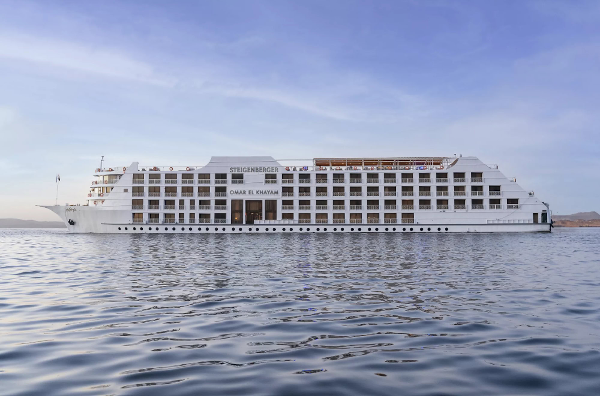 Omar El Khayam cruise ship sailing on the Nile River