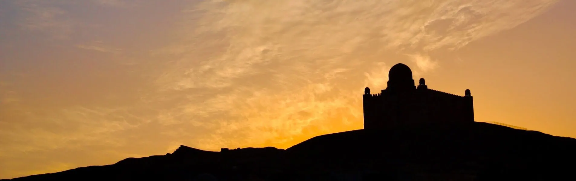 Sunset At The Aga Khan Iii Mausoleum From The Nile