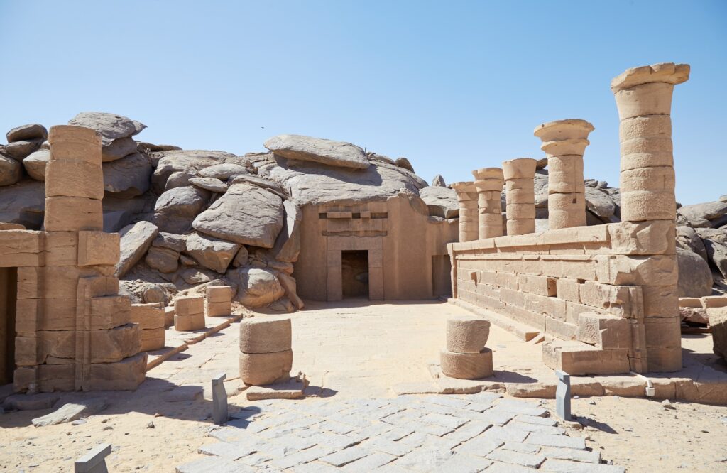 Beit el Wali rock-cut temple carved into Nubian cliffs