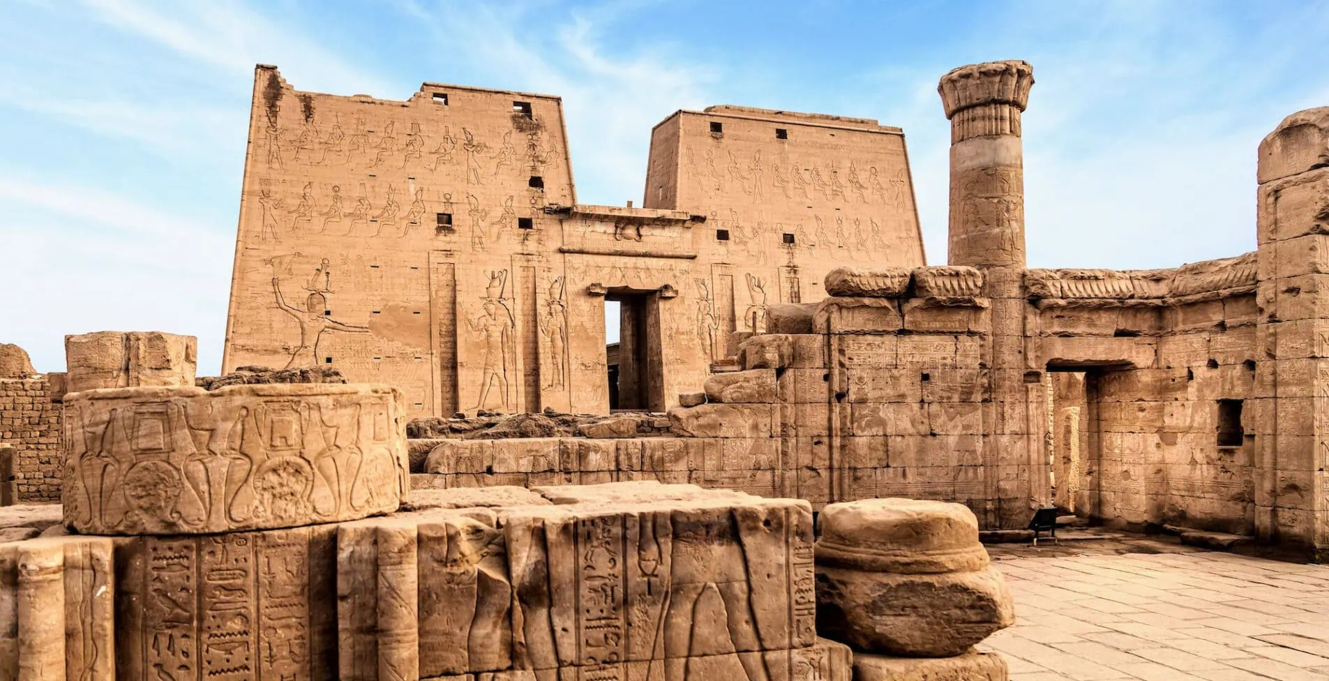Temple of Horus Edfu Idfu Edfou Behdet Egypt 1905x976 crop 50 33