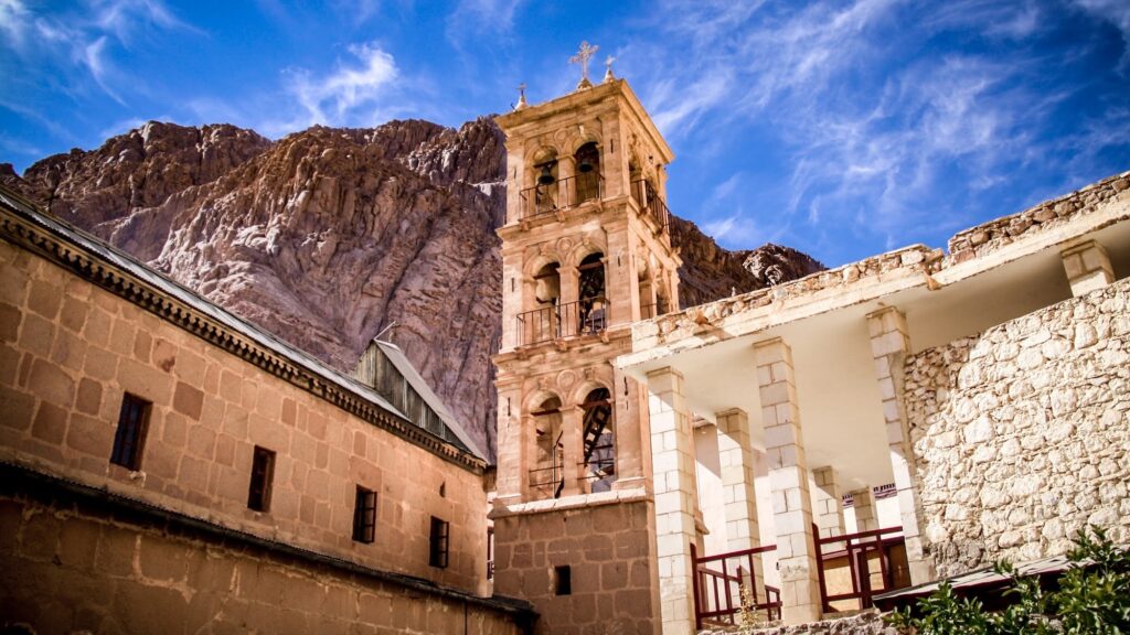 The 6th century UNESCO listed St Catherine s monastery at the foot of Mt Sinai in Egypt s Sinai Peninsula. One of the oldest still functioning Christian monasteries in the world