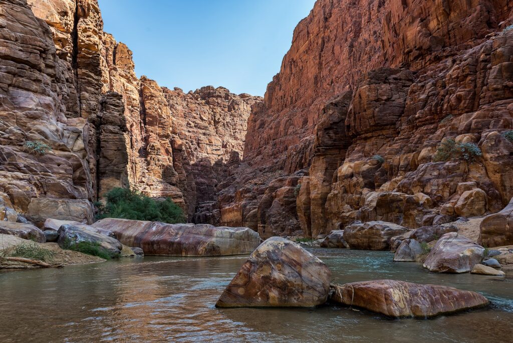 The Beautiful Wadi Mujib near Petra in Jordan
