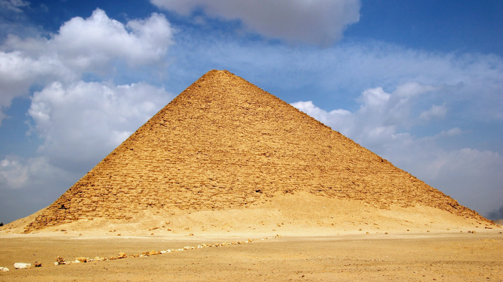 The Red Pyramid of Dahshur in Egypt