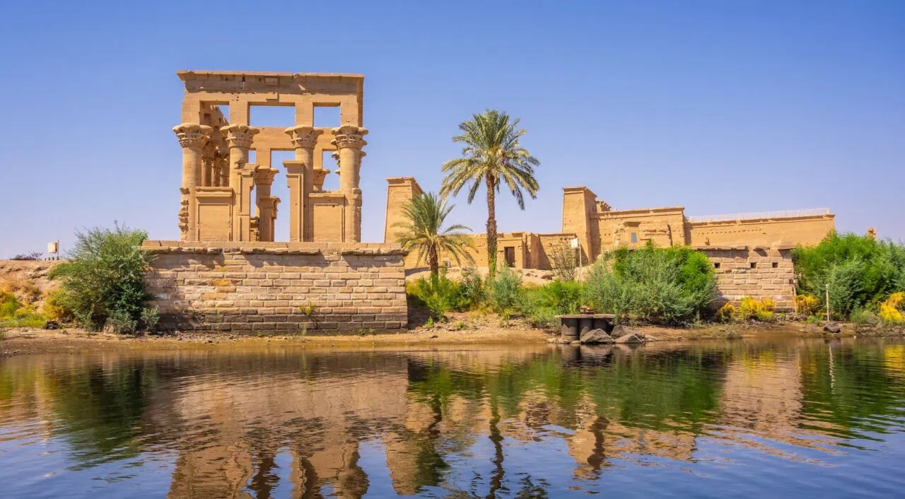 The beautiful Temple of Philae in Aswan, Egypt