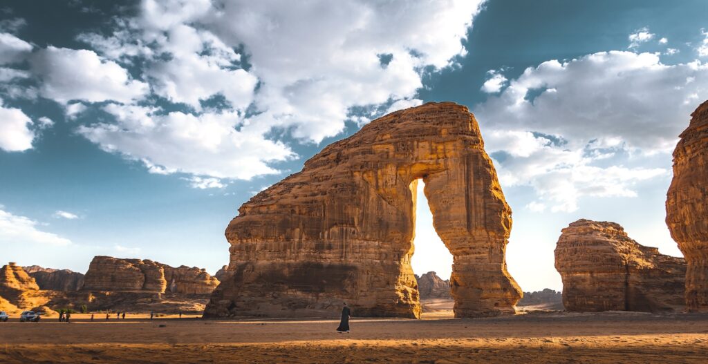 The famous elephant rock in Al Ula, Saudi Arabia