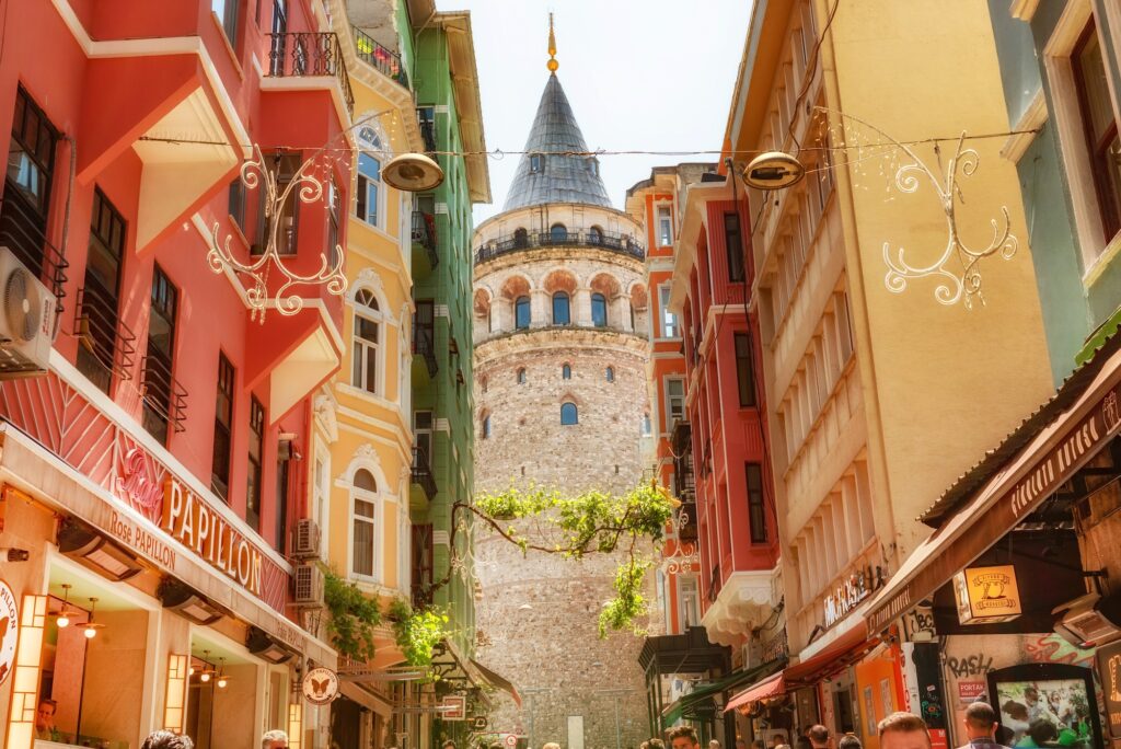 The iconic Galata Tower in the trendy Pera District