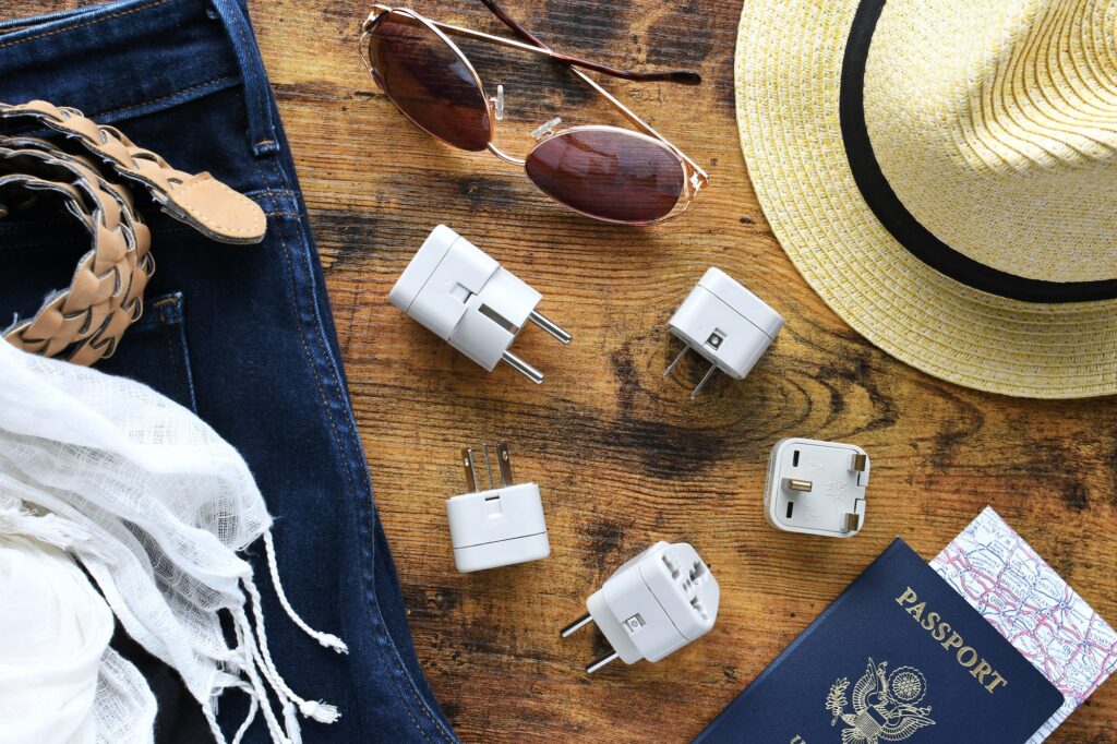 Travel adapters and power converters for trips abroad