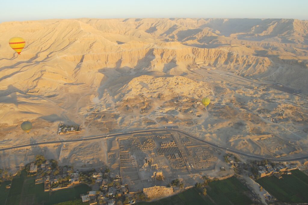 Aerial view of Valley of The Kings, Luxor