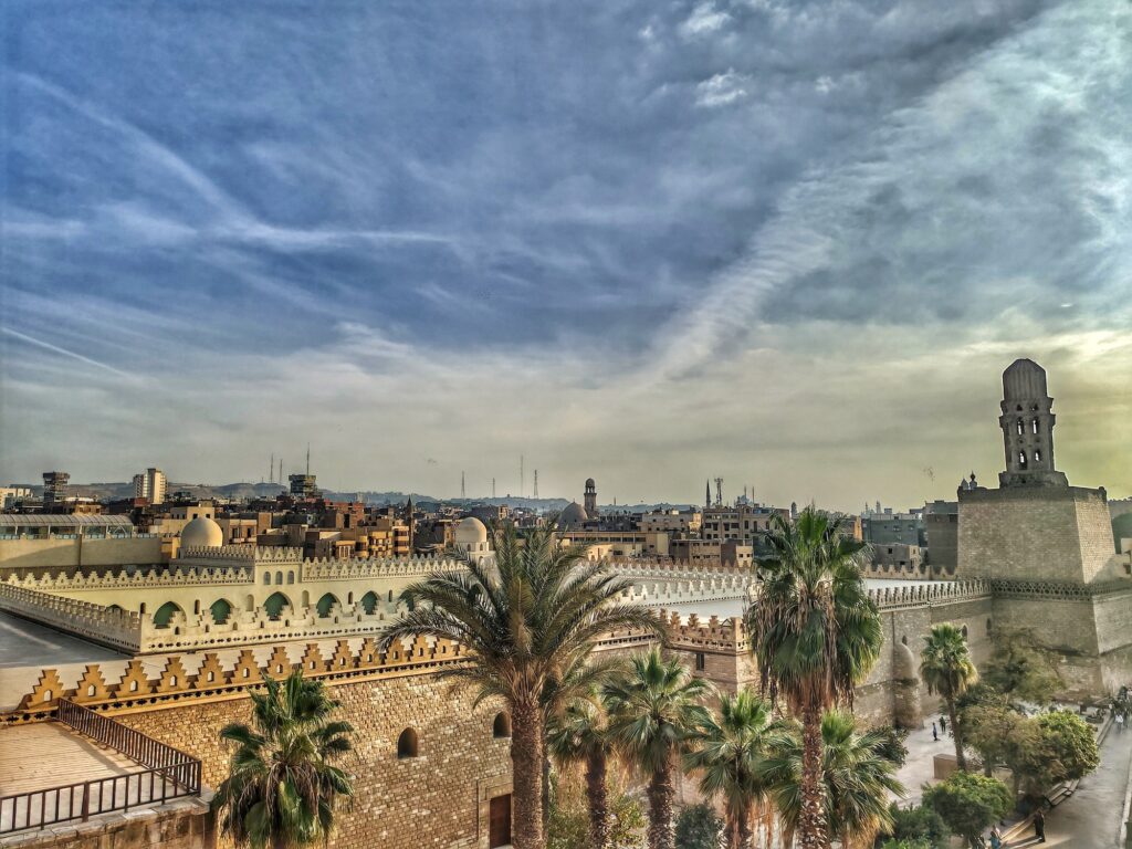 View of Al-Hakim Mosque from the roof of Bab Al-Futuh