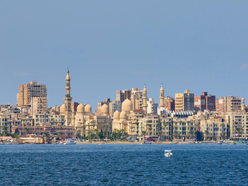 View of Alexandria harbor
