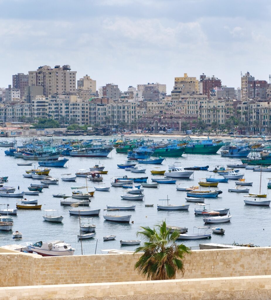 View of Alexandria harbor Egypt1
