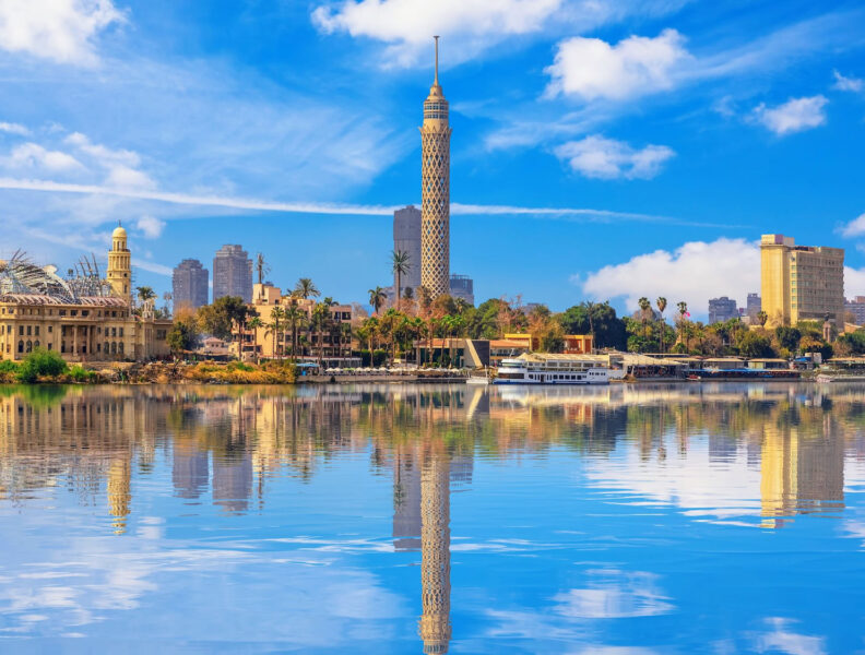 View on the Cairo Tower at cloudy day Gezira island in the Nile Egypt 792x600 crop 54 81