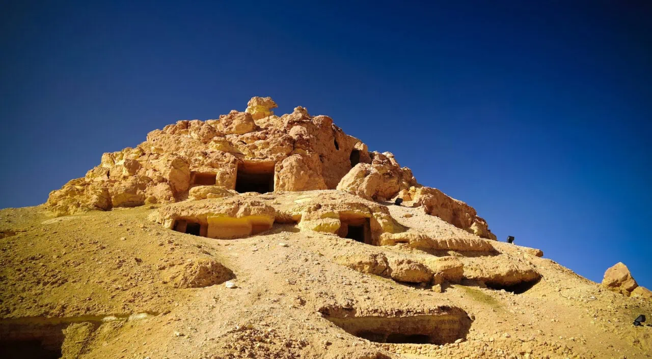 Gabal al-Mawta aka Mountain of the Dead in Siwa