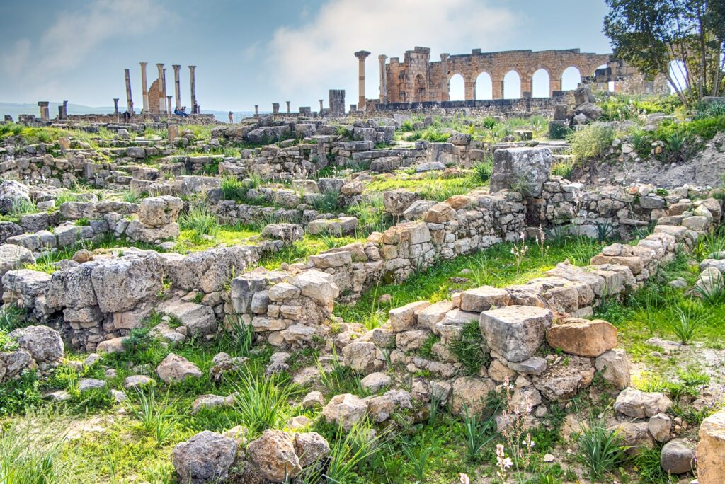 Volubilis Morocco touristic attraction and a Roman archaeological site situated near Meknes 1