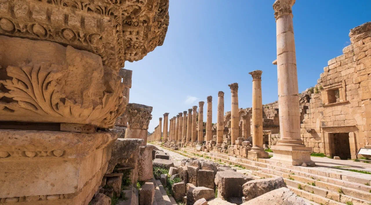Ciudad de Jerash, en Jordania