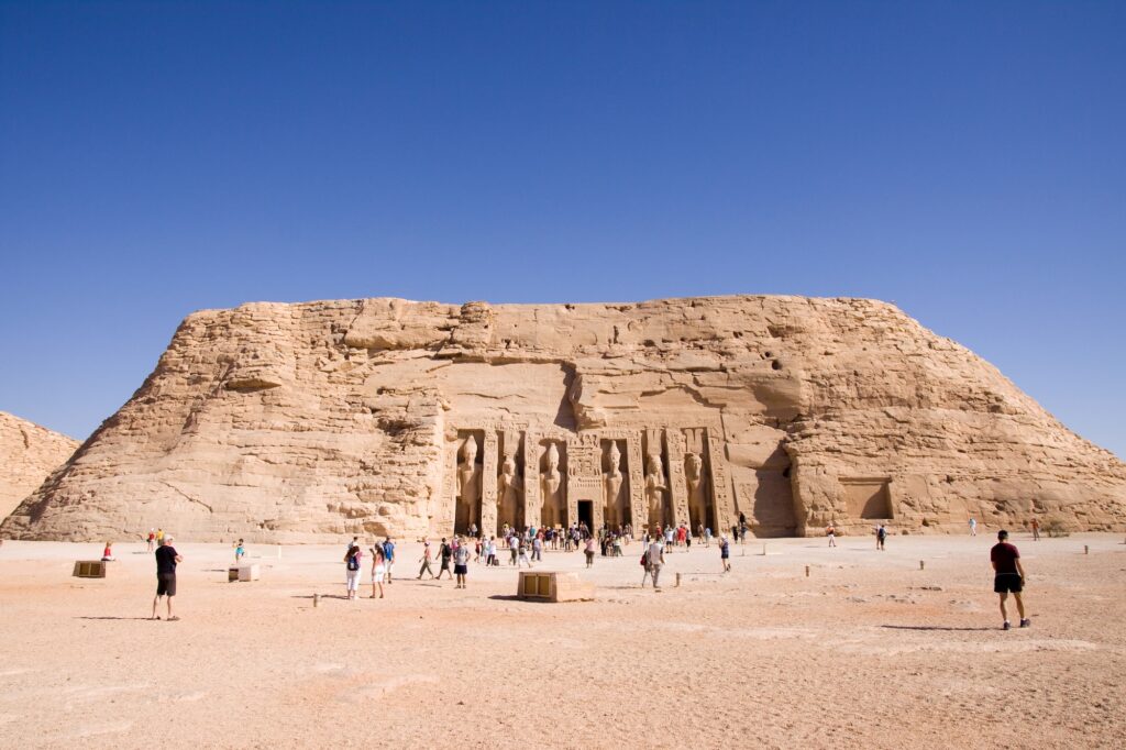 Nefertari’s rock-cut temple at Abu Simbel
