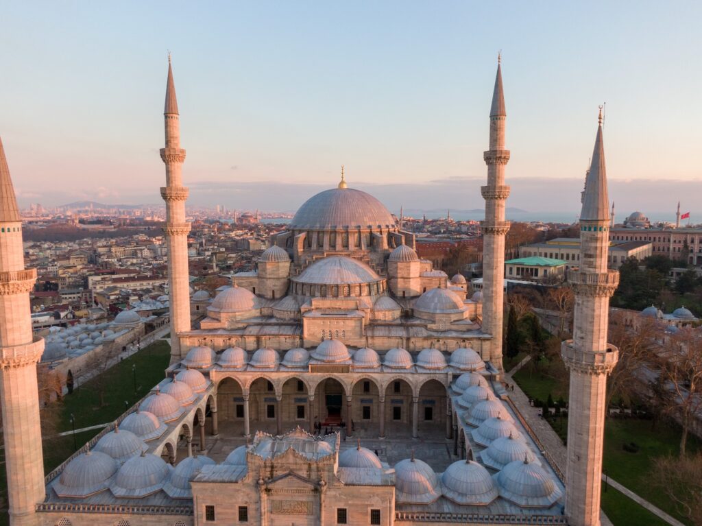aerial view of Hagia Sophia Mosque Eminonu Grand Bazaar
