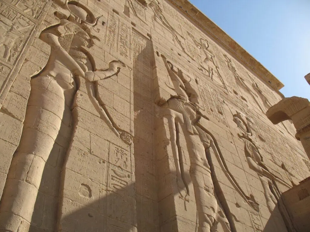 ancient ruins of the Temple of Horus at Edfu Egypt