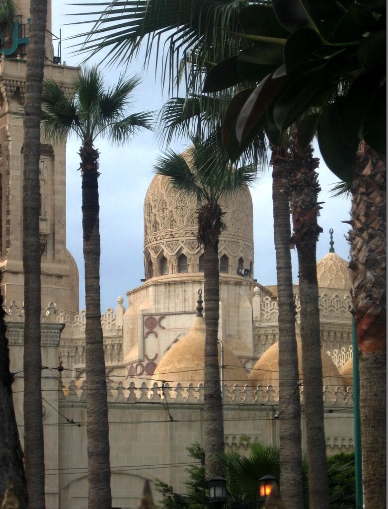 Historic façade of El-Tin Palace overlooking the Western Harbor with arched windows and coastal setting, El-Tin Palace, Alexandria