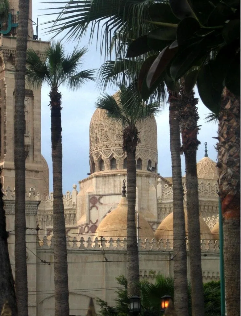 Historic façade of El-Tin Palace overlooking the Western Harbor with arched windows and coastal setting, El-Tin Palace, Alexandria